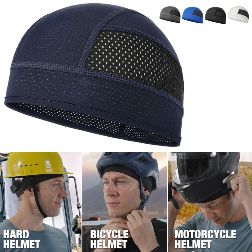 Skull Cap Helmet Liner - Summer Mesh Thin Vents Beanie Cap