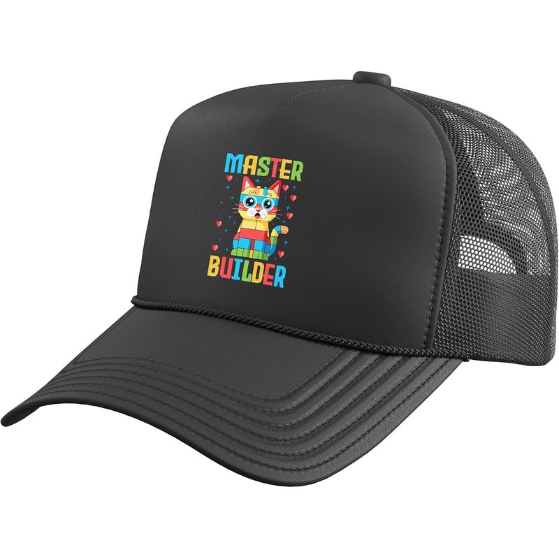Trucker Cap Mesh - Master Builder Brick Cat Block Building