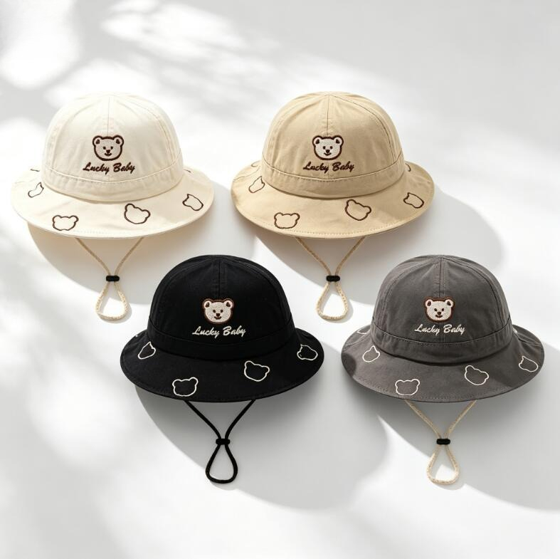 2026 Cute Cartoon Bear Baby Bu - Bucket Hat Cotton recension och pris
