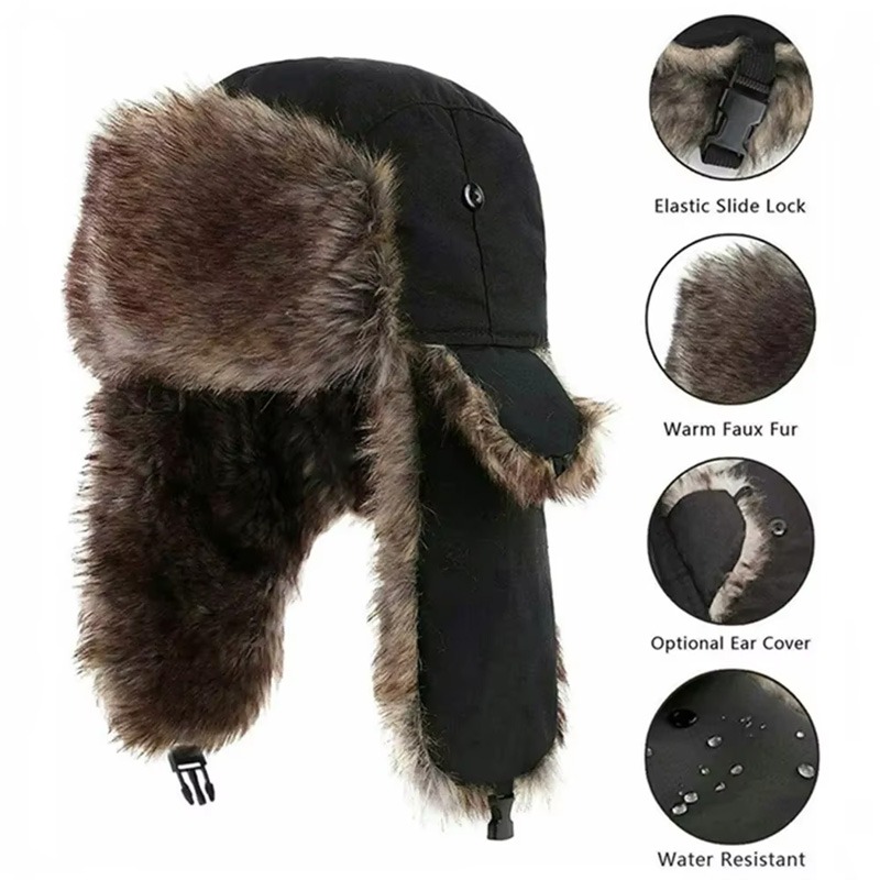 Winter Russian Ushanka Hat Men - Winter Trapper Hat recension och pris