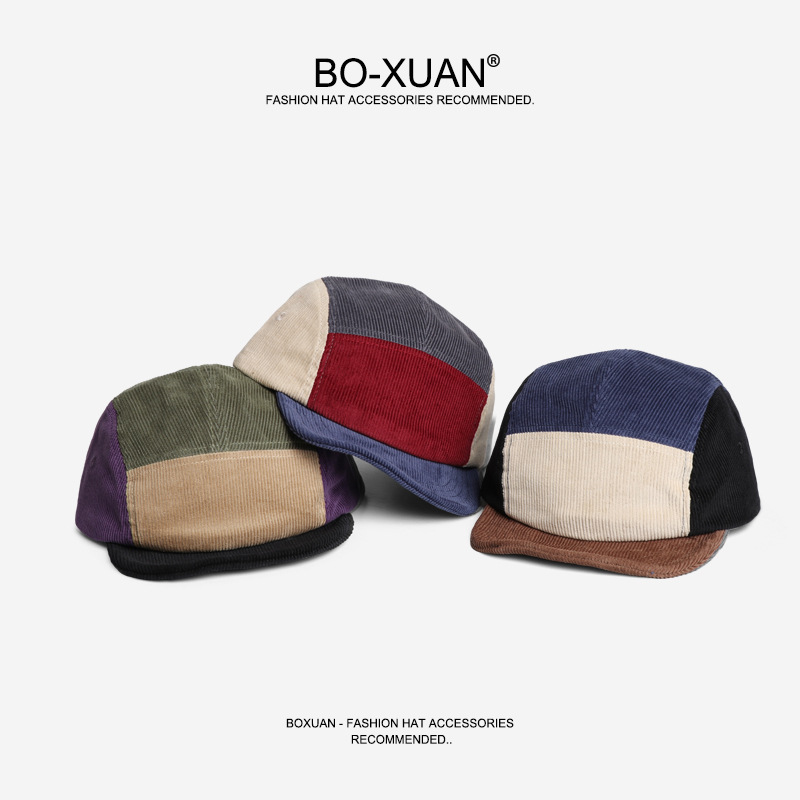 Retro Short-brimmed Corduroy B - Corduroy Cap 5 Panel recension och pris