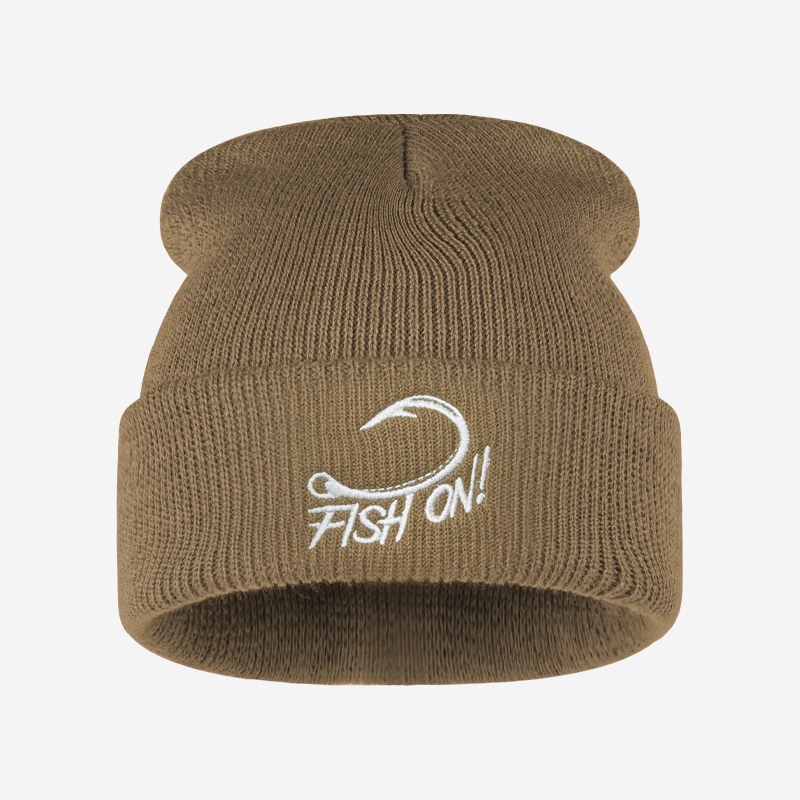 Outdoor Angler Fish On Embroid - Beanie Cuffed Knit recension och pris
